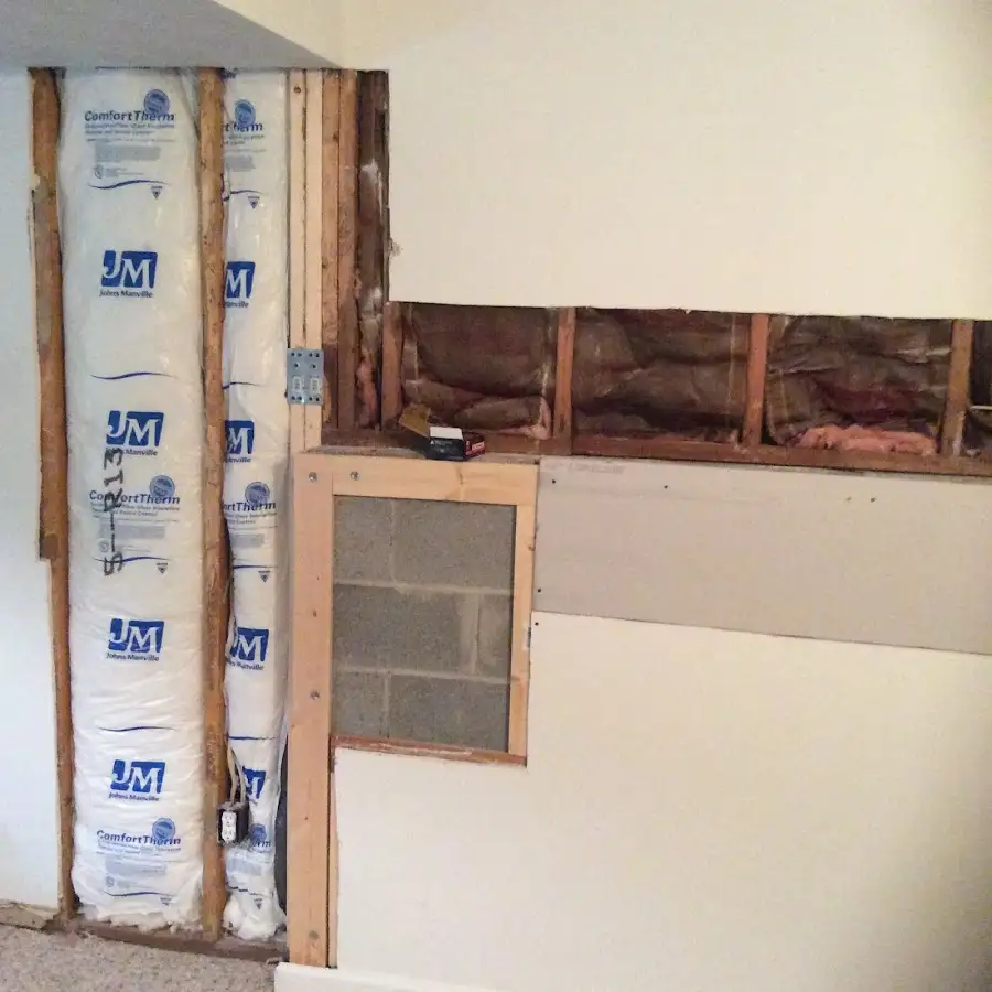 Wall insulation replacement during Basement Flood Cleanup in Helena Valley Northwest